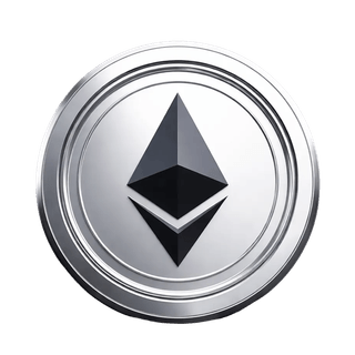 Élément visuel flottant représentant le jeton Ethereum (ETH)
